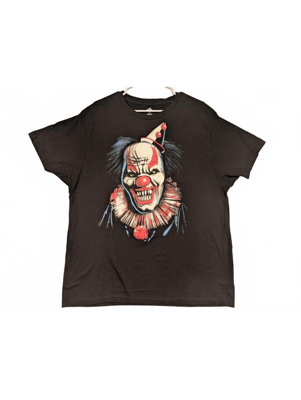 Celebrate Halloween Killer Clown Scary Graphic Black T-Shirt Mens XL